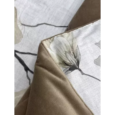 Комплект с одеялами KAZANOV.A “Азалия” латте (хлопок-велюр), семейный