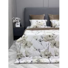 Комплект с одеялами KAZANOV.A “Азалия” латте (хлопок-велюр), семейный