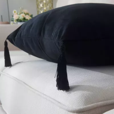 Декоративная наволочка Sofi De Marko Кэтрин (черная), 45х45