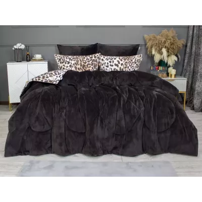 Комплект с одеялами KAZANOV.A “Барс” жемчужный трюфель (египетский хлопок-велюр), евро