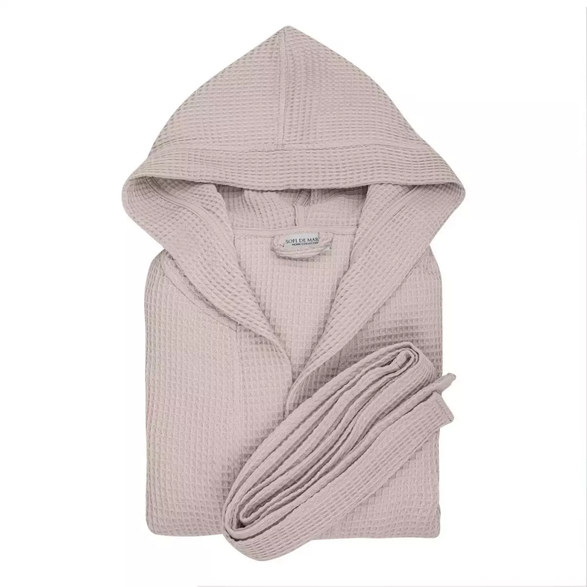 Халат вафельный с капюшоном Sofi de Marko “Naomi” (пудра)
