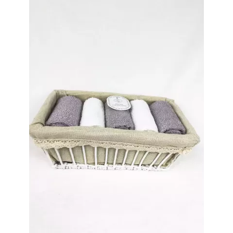 Комплект полотенец Sofi de marko “Ирис” (фиолет), 30x50 (5 шт)