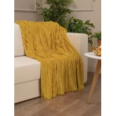 Плед TexRepublic “Вельвет” (охра), 200x220