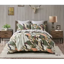Комплект постельного белья Karteks "Сатин цветной комбинированный" SKB-016, евро