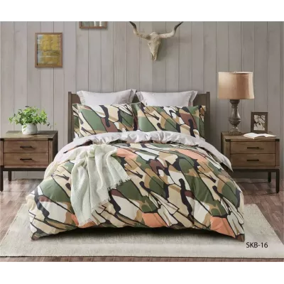 Комплект постельного белья Karteks "Сатин цветной комбинированный" SKB-016, евро