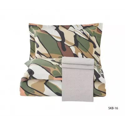 Комплект постельного белья Karteks "Сатин цветной комбинированный" SKB-016, евро