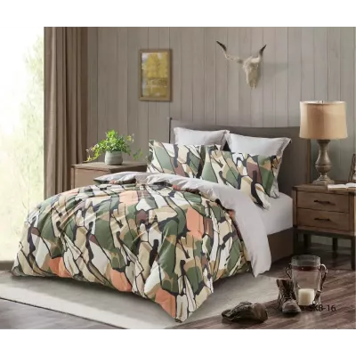 Комплект постельного белья Karteks "Сатин цветной комбинированный" SKB-016, евро