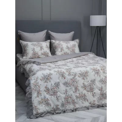 Комплект с одеялом KAZANOV.A Corsica Village "Бетти" жемчуг капучино (премиум хлопок), евро