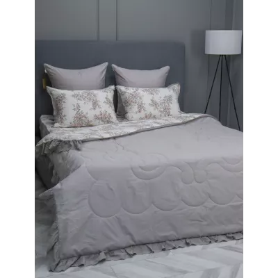 Комплект с одеялом KAZANOV.A Corsica Village "Бетти" жемчуг капучино (премиум хлопок), евро