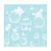 Полотенце махровое детское Облачко "Our sweet baby" (нежно-бирюзовый/белый), 100х100