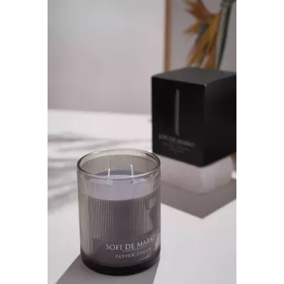 Свеча ароматическая большая Sofi De Marko "Pepper Сedar" (500гр), 1 шт