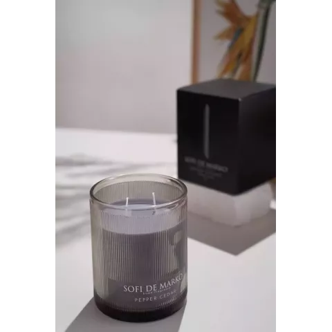 Свеча ароматическая большая Sofi De Marko "Pepper Сedar" (500гр), 1 шт