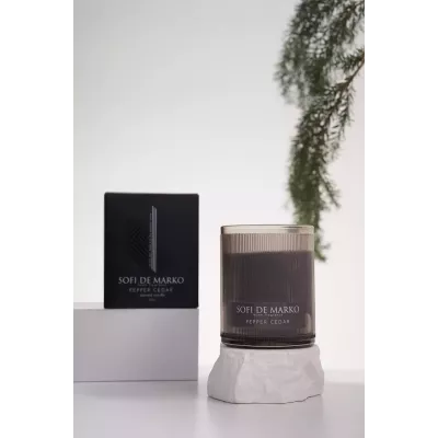 Свеча ароматическая большая Sofi De Marko "Pepper Сedar" (500гр), 1 шт