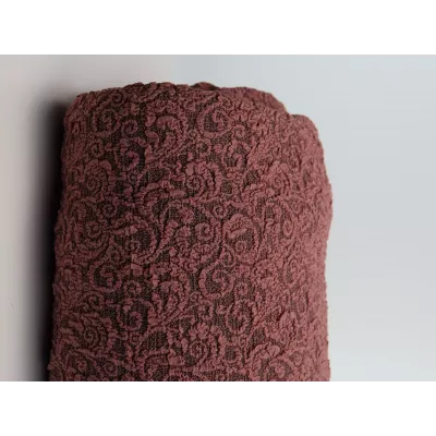 Чехол на угловой диван Жаккард розовый