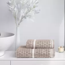 Набор полотенец Verossa "Dots tactille" Кофе/Белый, 50х90 и 70х140