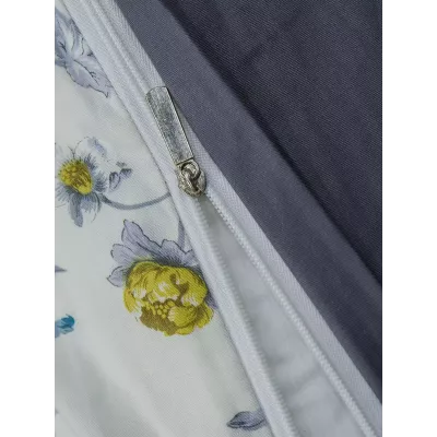 Комплект с одеялом KAZANOV.A Corsica Village "Бовари" жемчуг графит (премиум хлопок), евро