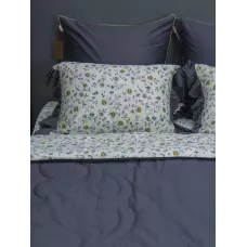 Комплект с одеялом KAZANOV.A Corsica Village "Бовари" жемчуг графит (премиум хлопок), евро