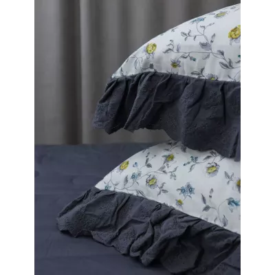 Комплект с одеялом KAZANOV.A Corsica Village "Бовари" жемчуг графит (премиум хлопок), евро