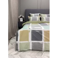 Комплект постельного белья Karteks "Сатин цветной с кружевом" SPC-030, евро