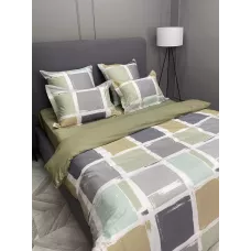 Комплект постельного белья Karteks "Сатин цветной с кружевом" SPC-030, евро