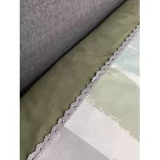 Комплект постельного белья Karteks "Сатин цветной с кружевом" SPC-030, евро