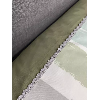 Комплект постельного белья Karteks "Сатин цветной с кружевом" SPC-030, евро