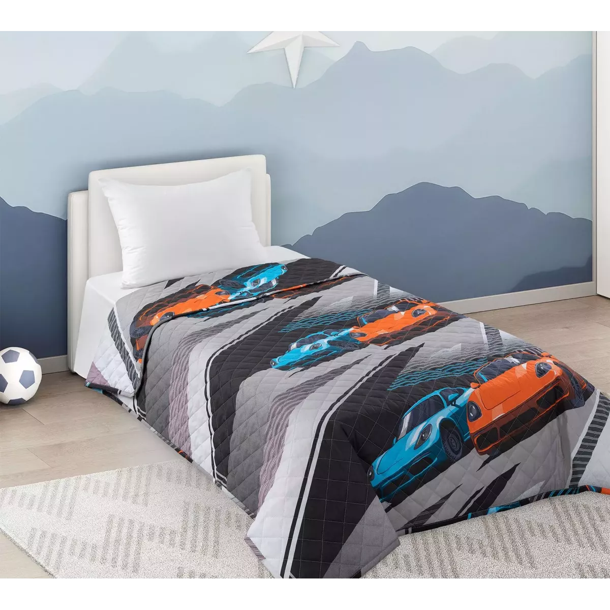 Покрывало детское стеганое Текс-Дизайн "Скорость" (поплин), 140х210