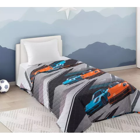 Покрывало детское стеганое Текс-Дизайн "Скорость" (поплин), 140х210