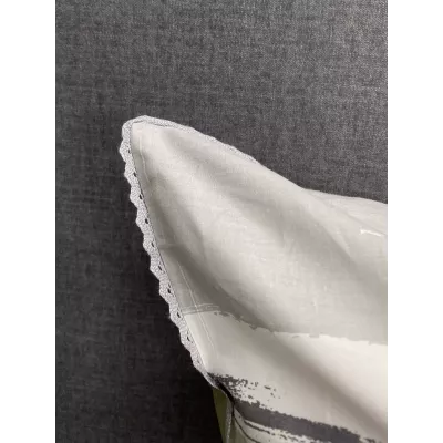 Комплект постельного белья Karteks "Сатин цветной с кружевом" SPC-030, евро