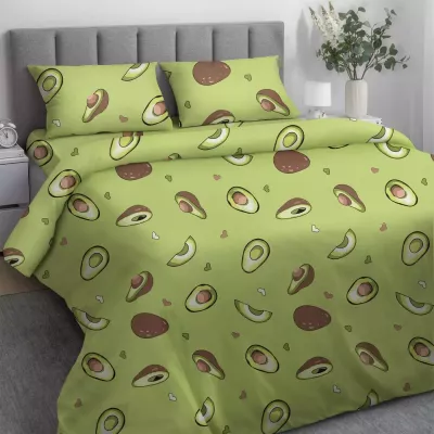 Комплект постельного белья Волшебная ночь "Авокадо", евро