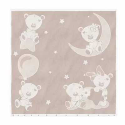 Полотенце махровое детское Облачко “Дружба мишек”, 100х100