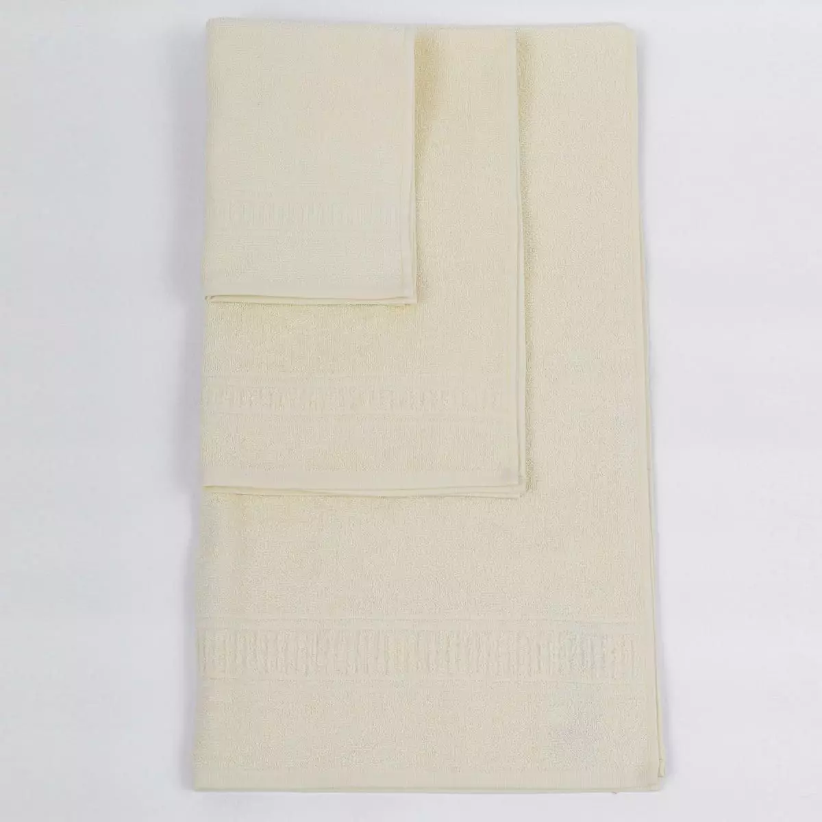 Комплект махровых полотенец Comfort Life "Орнамент" (кремовый) 70х130, 50х80 и 30х60