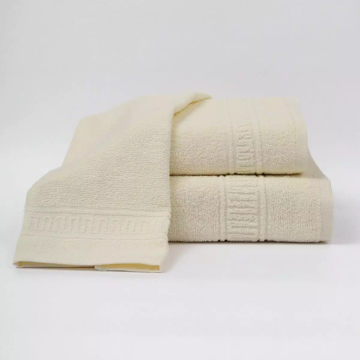 Комплект махровых полотенец Comfort Life "Орнамент" (кремовый) 70х130, 50х80 и 30х60