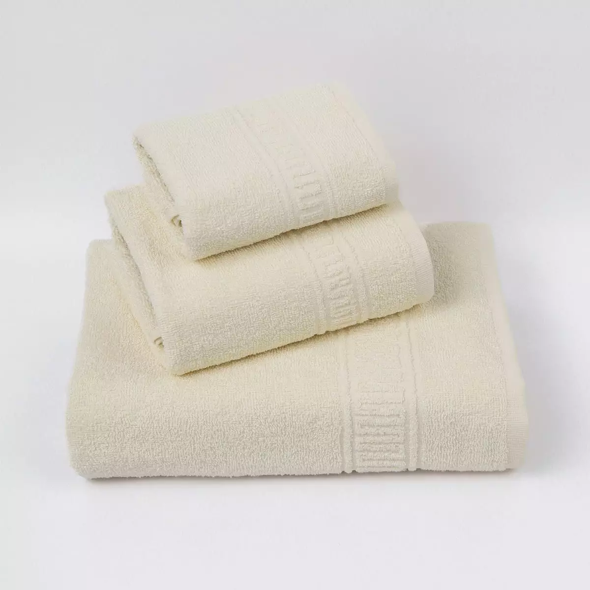 Комплект махровых полотенец Comfort Life "Орнамент" (кремовый) 70х130, 50х80 и 30х60