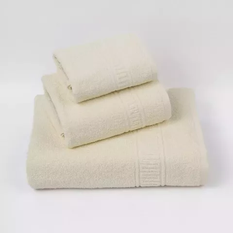 Комплект махровых полотенец Comfort Life "Орнамент" (кремовый) 70х130, 50х80 и 30х60