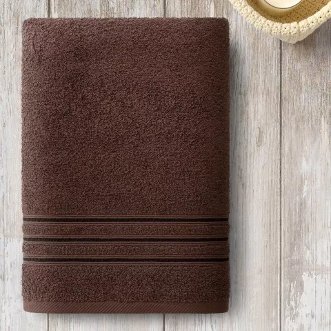 Махровое полотенце Самойловский текстиль “Верона” (темно-коричневый), 70х140