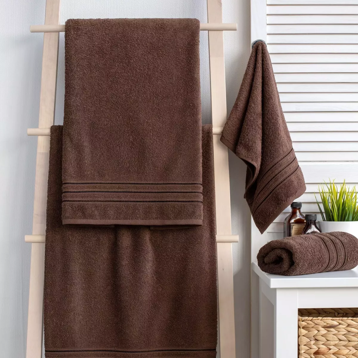 Махровое полотенце Самойловский текстиль “Верона” (темно-коричневый), 70х140