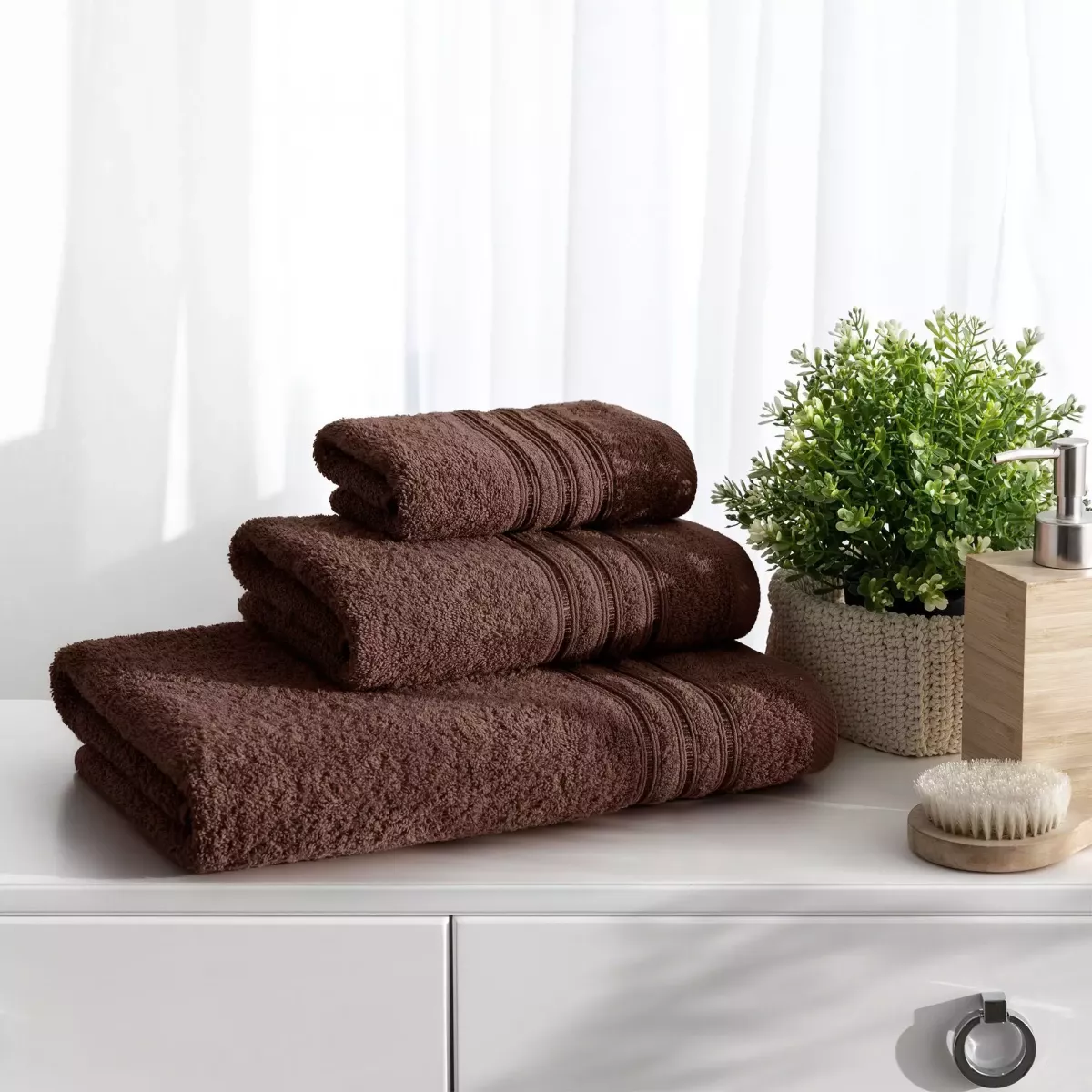 Махровое полотенце Самойловский текстиль “Верона” (темно-коричневый), 70х140