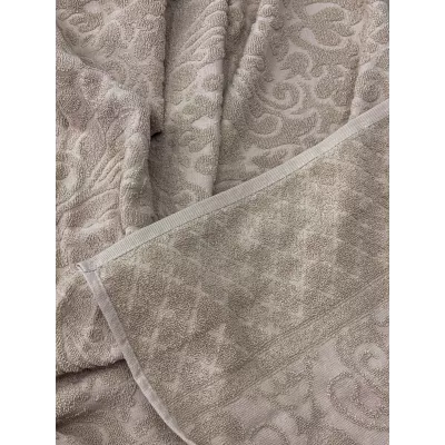 Махровое покрывало Karteks "Damask" жаккард (бежевый), 160х220
