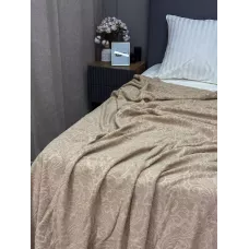 Махровое покрывало Karteks "Damask" жаккард (бежевый), 160х220