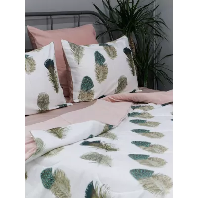 Комплект с одеялом KAZANOV.A “Парадис” пудра жемчуг (египетский хлопок-велюр), евро