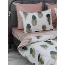 Комплект с одеялом KAZANOV.A “Парадис” пудра жемчуг (египетский хлопок-велюр), евро