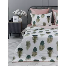 Комплект с одеялом KAZANOV.A “Парадис” пудра жемчуг (египетский хлопок-велюр), евро