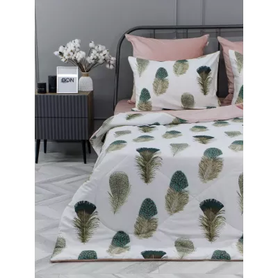 Комплект с одеялом KAZANOV.A “Парадис” пудра жемчуг (египетский хлопок-велюр), евро