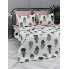 Комплект с одеялом KAZANOV.A “Парадис” пудра жемчуг (египетский хлопок-велюр), евро