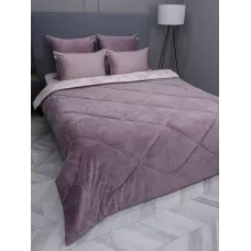 Комплект с одеялами KAZANOV.A “Нора” пудра жемчуг (хлопок-велюр), семейный