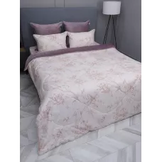 Комплект с одеялами KAZANOV.A “Нора” пудра жемчуг (хлопок-велюр), семейный