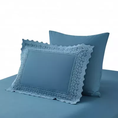 Комплект постельного белья Karteks "Вареный хлопок с шитьем" PSH 05, евро