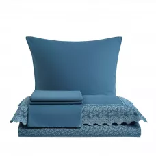 Комплект постельного белья Karteks "Вареный хлопок с шитьем" PSH 05, евро