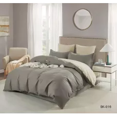 Комплект постельного белья Karteks "Сатин однотонный комбинированный" SK-016, 1.5 спальный